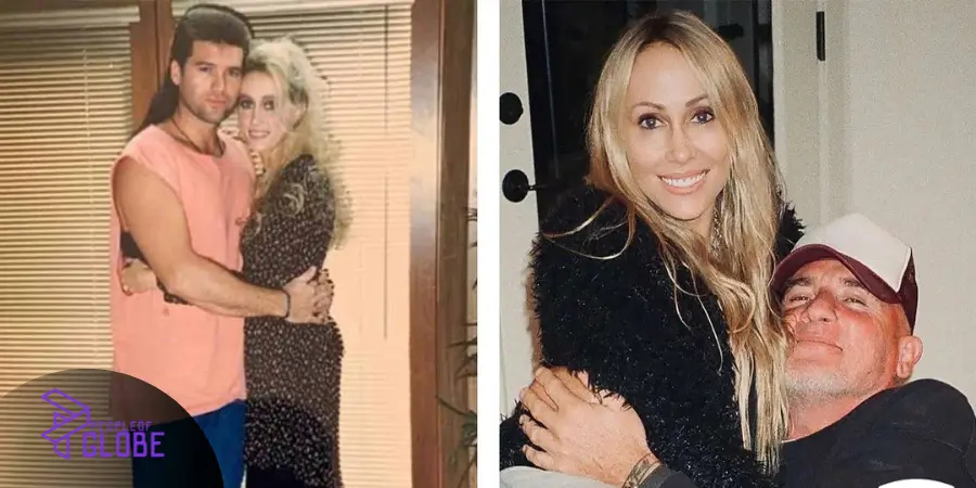 Archive photograph from the late 1980s showcasing Tish Cyrus and her first husband during their early relationship.