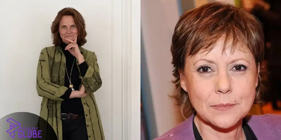 An informational split-screen graphic displaying portraits of French actresses Isabelle Candelier on the left and Chantal Lauby on the right.