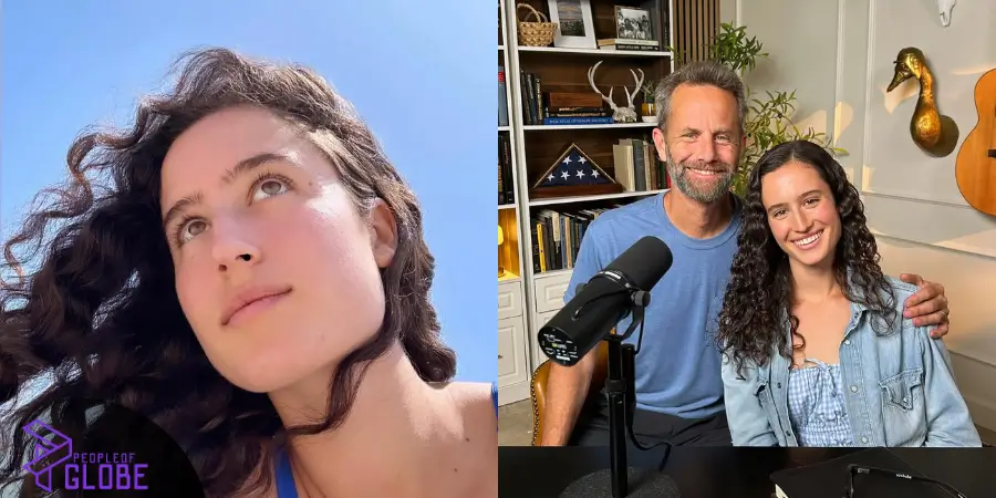 An informational portrait of Olivia Rose Cameron smiling warmly, highlighting her personal background as the daughter of actor Kirk Cameron.